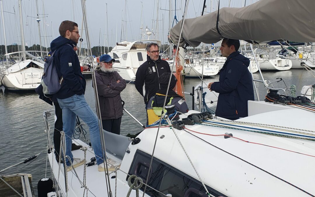 Training on a boat!
